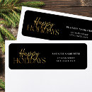 Search for happiness return address labels Minimalist