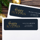Search for happiness return address labels Minimalist