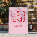 Search for cheers to 40 years invitations Simple