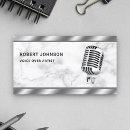 Search for voice over business cards Vocalist