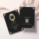 Search for elegant black and gold wedding invitations Ornate
