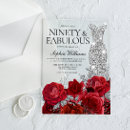 Search for red 90th birthday invitations Flowers