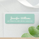 Search for teal return address labels Stylish