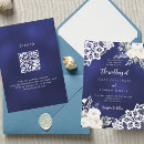 Search for navy blue lace wedding invitations Ivory