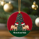 Search for pug christmas tree decorations Cute