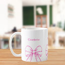 Search for pink bow mugs Pink and white