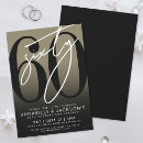 Search for 60th anniversary party invitations Black and white