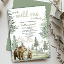 Search for wild one baby shower invitations Woodland