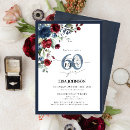Search for elegant blue 60th birthday invitations Floral