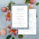 Search for dusty blue floral rehearsal dinner invitations Elegant