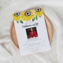 Search for sunflower celebration of life invitations Floral