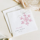 Search for winter wonderland napkins Pink snowflake
