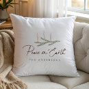 Search for peace on earth christmas cushions Green