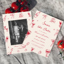 Search for valentine save the dates Red and white