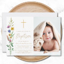 Search for blue cross christening invitations Wildflowers