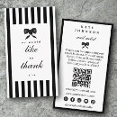 Search for social media thank you cards Qr code