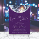 Search for purple disco ball invitations Sparkle