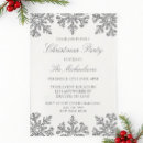 Search for snowflakes christmas invitations Silver