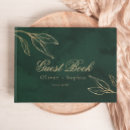 Search for emerald green guest books Gold foil