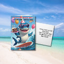 Search for funny shark birthday cards Under the sea