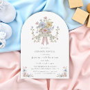 Search for floral gender reveal invitations Blue or pink