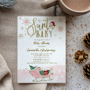Search for santa baby shower invitations Watercolor