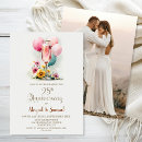 Search for elegant flower 25th anniversary invitations Modern