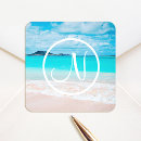 Search for ocean monogram stickers Tropical