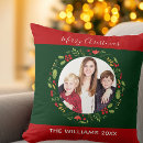 Search for floral wreath cushions Merry christmas