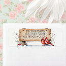Search for winter cardinal return address labels Snow