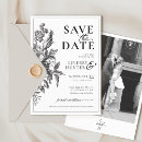 Search for black and white floral invitations Vintage