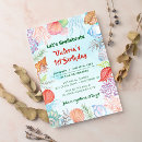 Search for seashell birthday invitations Under the sea