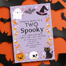 Search for two spooky birthday invitations Halloween second birthday