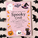 Search for spooky one 1st birthday invitations Pumpkin