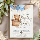 Search for hot air balloon baby boy shower invitations Rustic