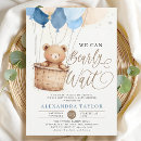 Search for hot air balloon baby boy shower invitations Rustic
