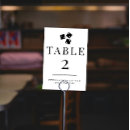 Search for 2 table cards Black and white
