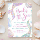 Search for oneder the sea birthday invitations Watercolor