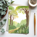 Search for forest tree postcards Watercolor