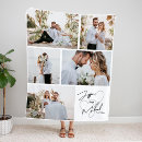 Search for wedding photo fleece blankets Calligraphy
