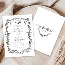 Search for victorian wedding invitations Black