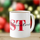 Search for christmas initial mugs Red