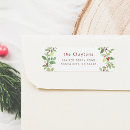 Search for winter foliage return address labels Watercolor