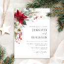 Search for red christmas wedding invitations Poinsettia