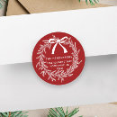 Search for red tree stickers Return address