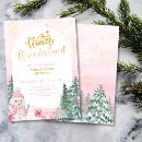 Search for winter onederland 1st birthday invitations Our little snowflake