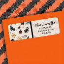 Search for witch cat return address labels Jack o lantern