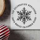 Search for snowflake rubber stamps Return address