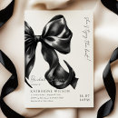 Search for black white bow bridal shower invitations Modern