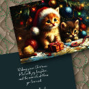 Search for two kittens christmas cards Cat
